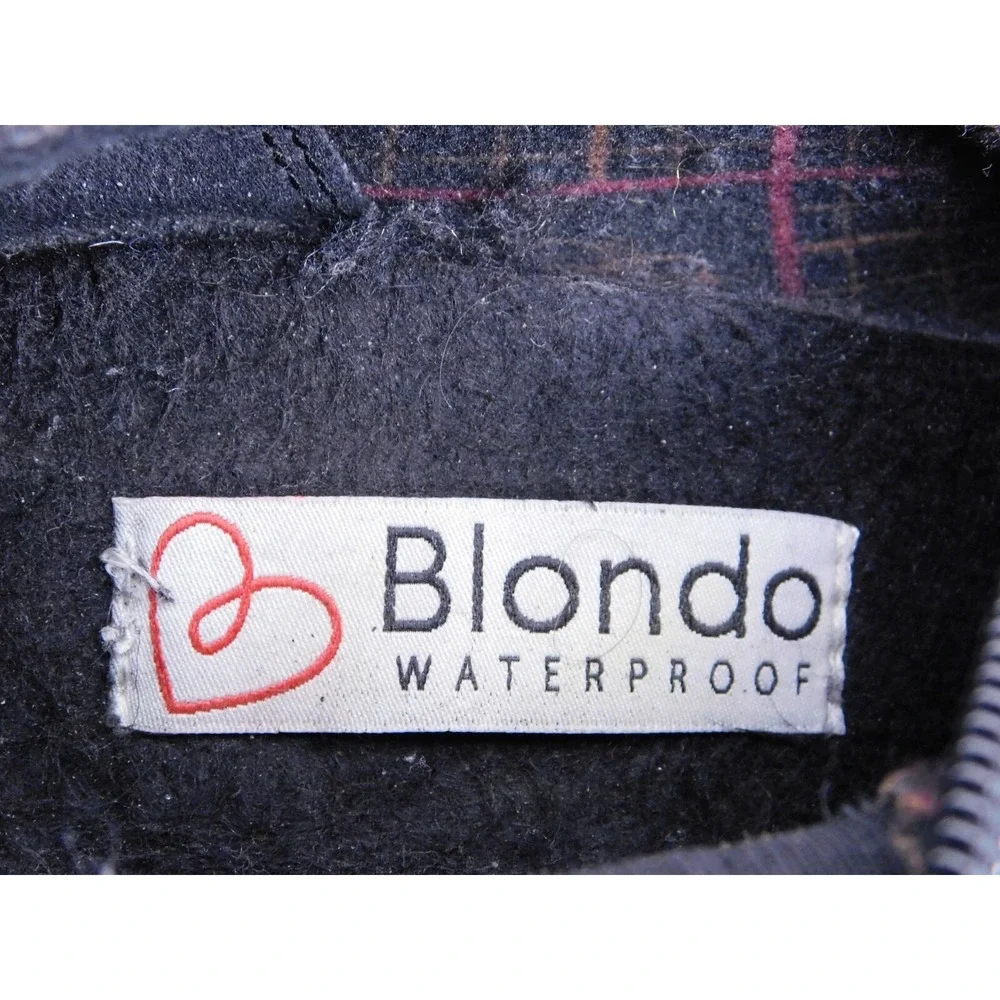Blondo Black Waterproof Leather Side Zip‎ Boots Shoes B6644-014 Womens sz 9 M